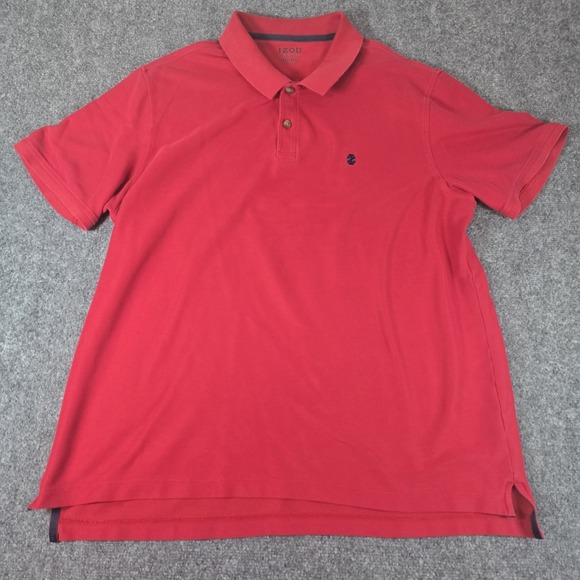 Izod Other - IZOD Polo Shirt Men's 2XL Red‎ Collared Short Sleeve Slim Fit Athletic Casual